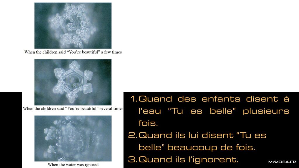 Emoto Eau après souhaits